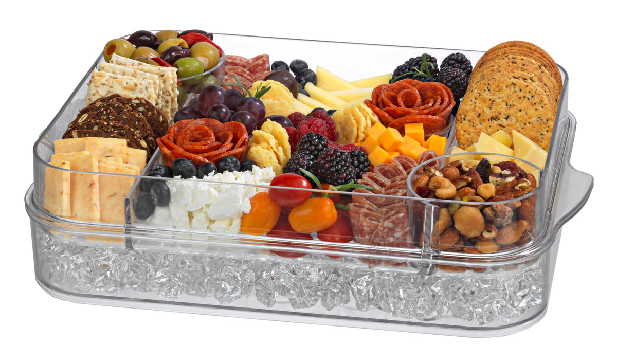 Prodyne Charcuterie On Ice & Deviled Eggs On Ice Platter 2 Piece Serveware Set