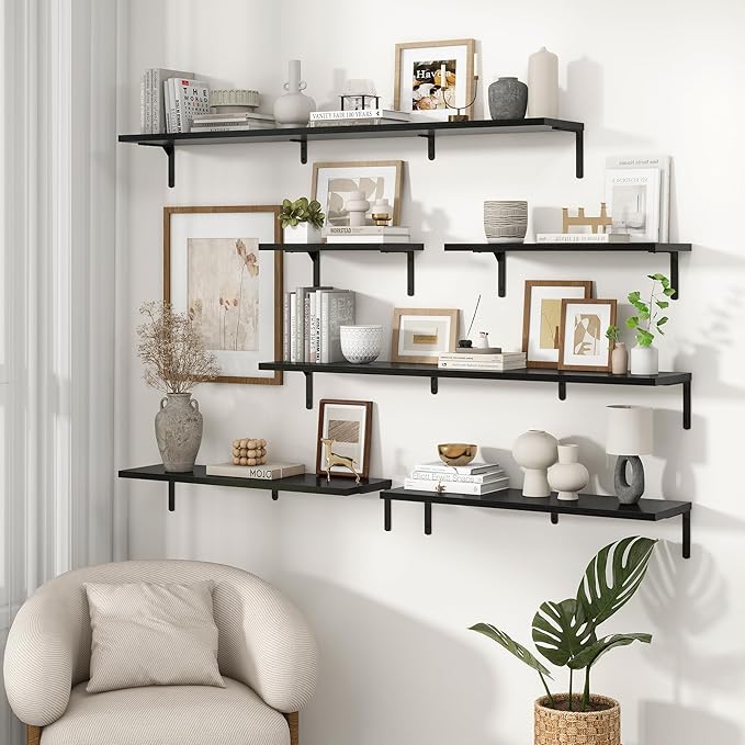 Fun Memories Deep Floating Shelves, 32W x 8D Floating Shelves Set of 2