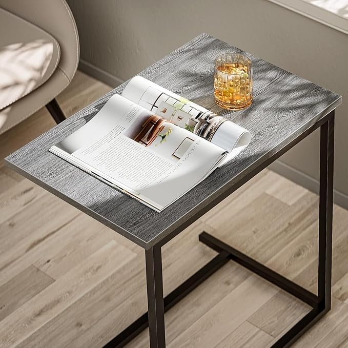 Pipishell C Shaped End Table 27 Inches High, Side Table
