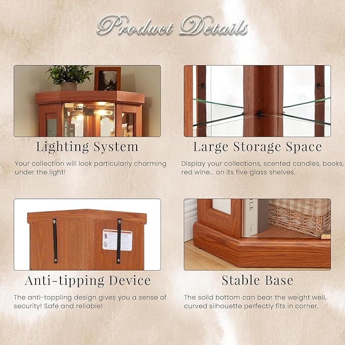 Corner Display Curio Cabinets
