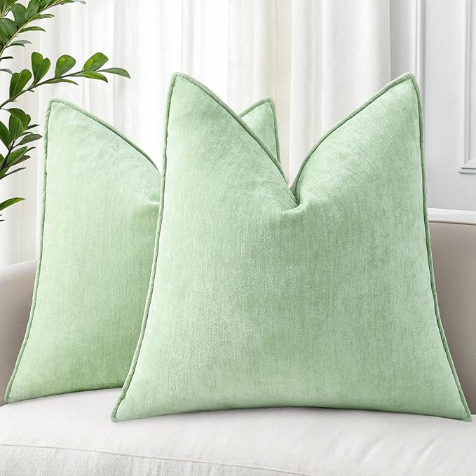 decorUhome Summer Couch Euro Sham Throw Pillow Covers 22x22 Set of 2,
