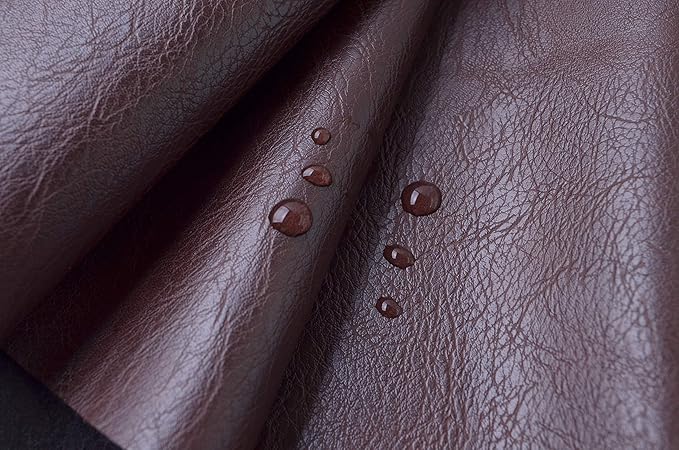 Wento Thick Half Yard Faux Leather Fabric Soft Skin Grain PU Leather
