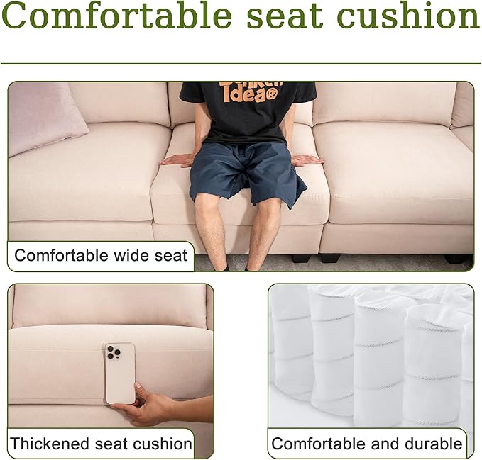 150.4" Large Sectional Couches for Living Room, 8 Seater L Shaped Modular