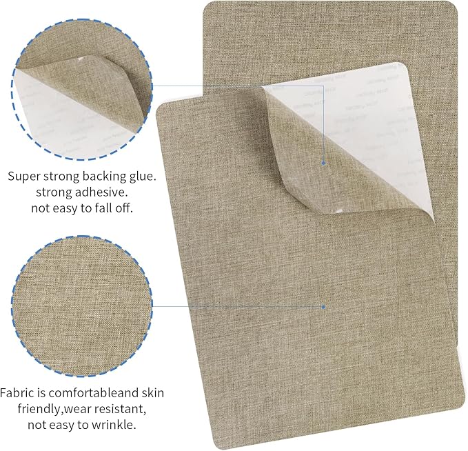 SYLVASS 8x11 Inch Fabric Repair Patches, Self-Adhesive Linen Patch