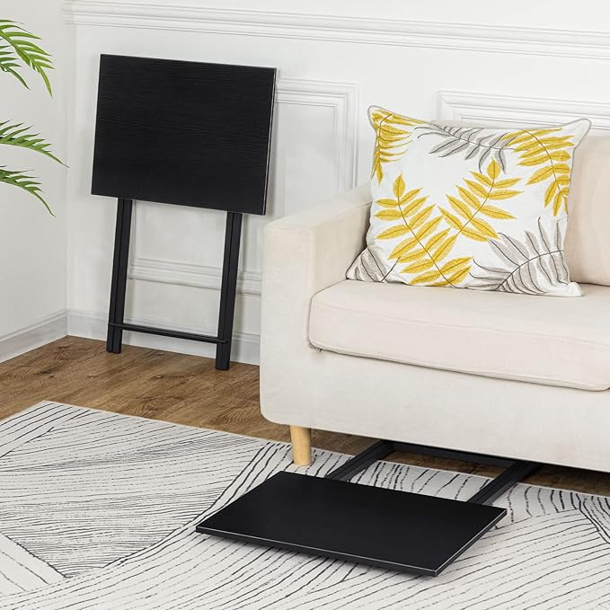 HOOBRO Folding TV Tray Tables, Industrial Snack Desk