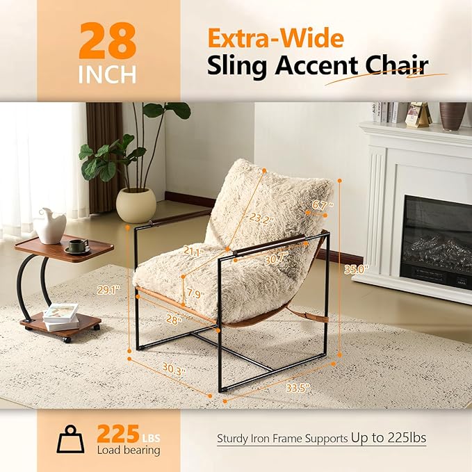 VINGLI 28" Cute Reading Armchair