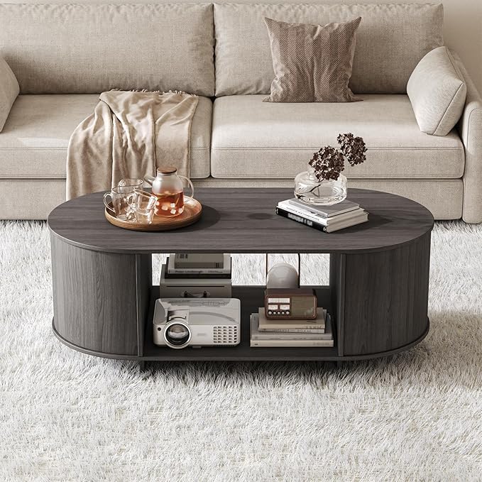 Coffee Table and TV Stand Set of 2, 76.4'' Modern TV Console，Entertainment
