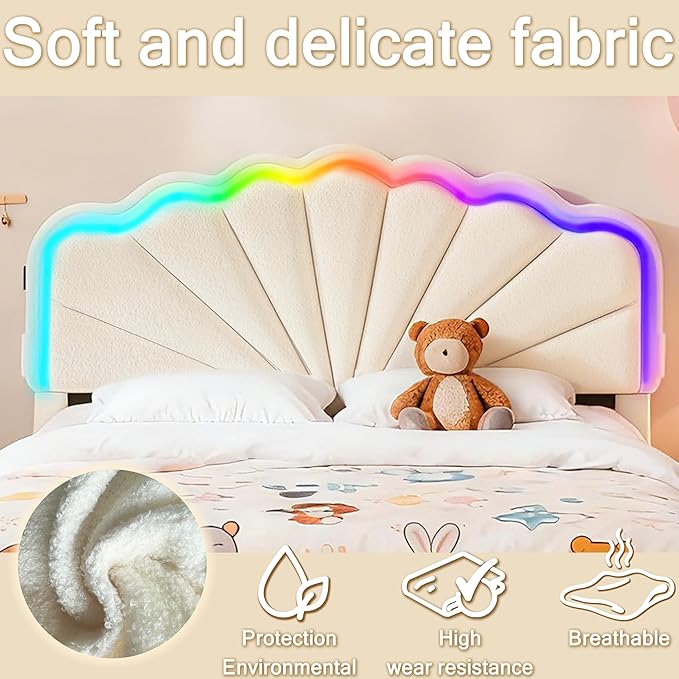 White Upholstered Bed Children’s Bed