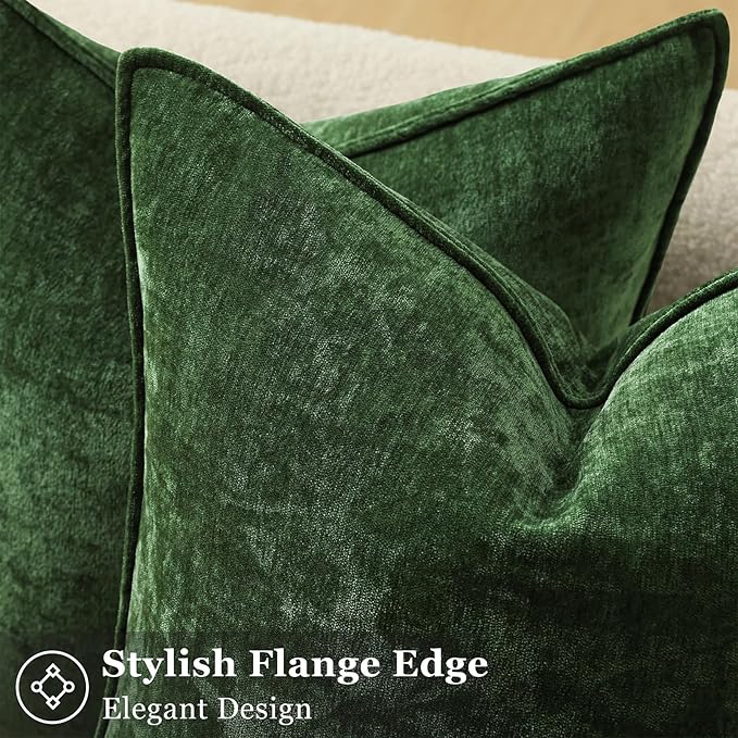 decorUhome Summer Couch Euro Sham Throw Pillow Covers 24x24 Set of 2,