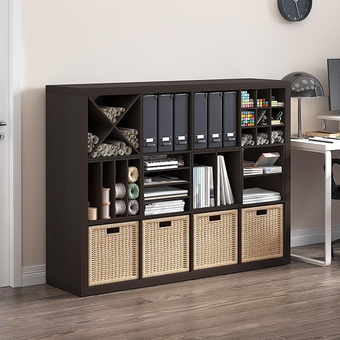 Furinno Cubicle Cube Insert, 9-Compartment Cube Organizer, Geometric Shelf
