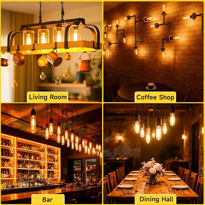 T10 Tubular Light Bulbs 60 Watt Incandescent Light Bulb, T10 Bulb, 120V 60W
