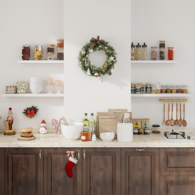 Fun Memories Floating Shelves for Wall, 27.5" Rustic Wood Deep Wall Mounted