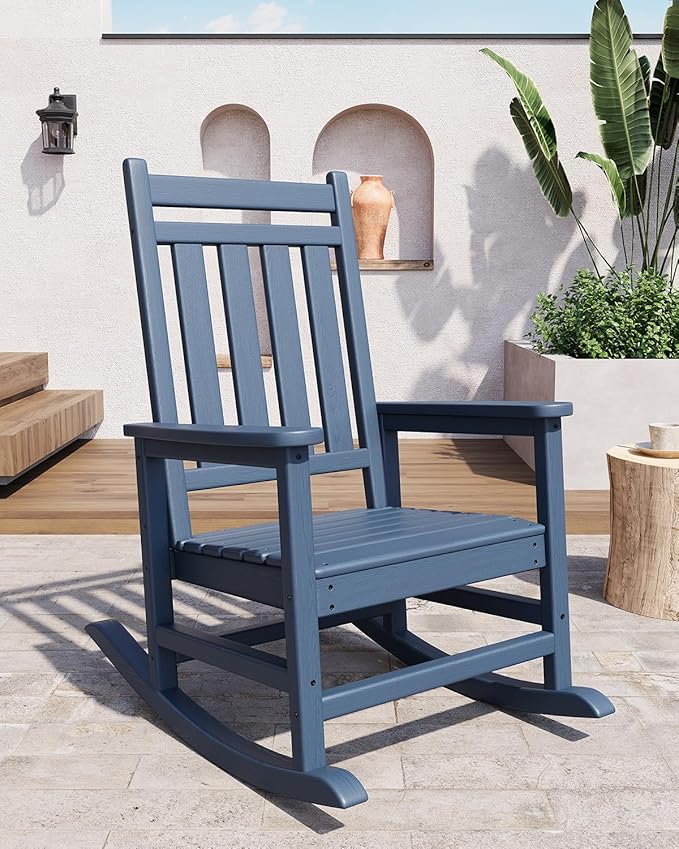 GarveeLife Poly Lumber Rocking Chair Outdoor Set of 4