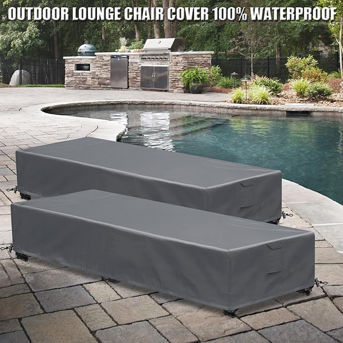 Patio Lounge Chair Covers 4 Pack Waterproof Outdoor chaise lounge cover 80" x