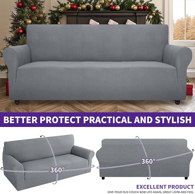 ZNSAYOTX Super Stretch Couch Cover Universal Sofa Covers