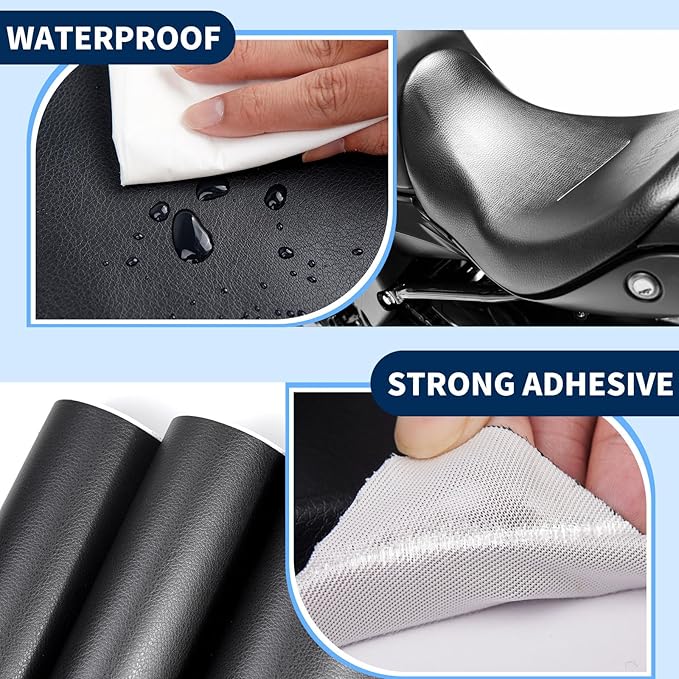 Kangshoon Leather Repair Patches, 35X79 Inch Self-Adhesive Leather Repair Tape