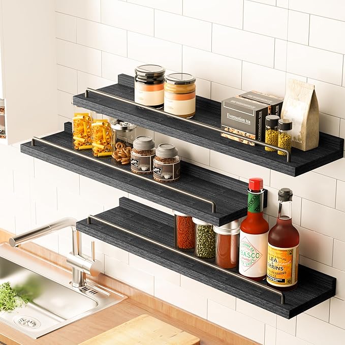RYOFOBETTO 22 inches Long Floating Shelves, Bathroom Decor Shelves Over Toilet