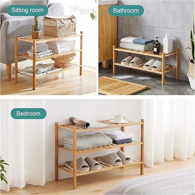 viewcare 4-Tier Bamboo Shoe Rack