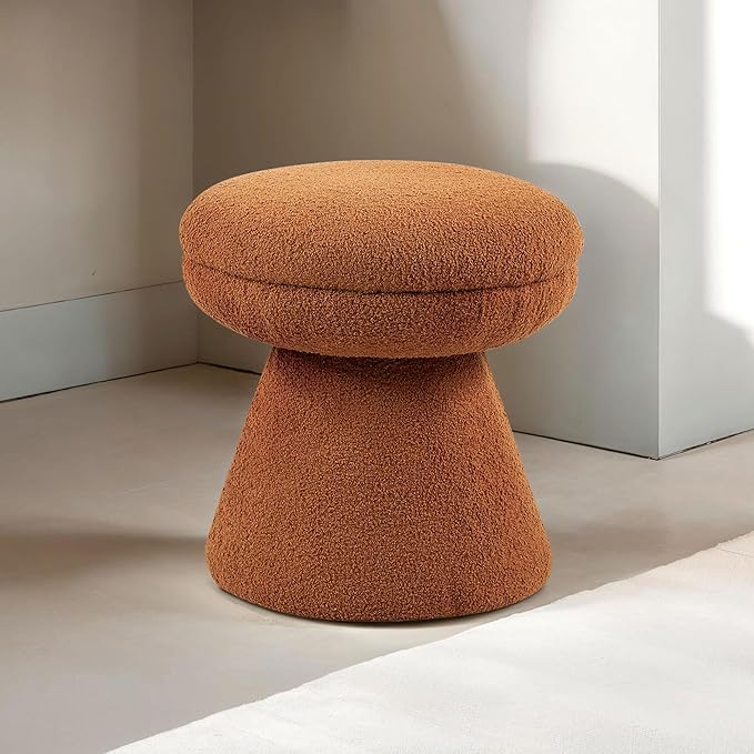 Furniture of America Rami Modern 18-inch Mushroom-Shape Upholstered Ottoman
