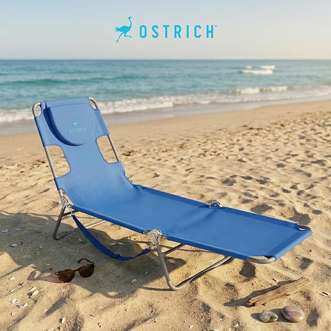 Ostrich the Original Chaise 72 x 22 Inch Lounge Portable Reclining Lounger