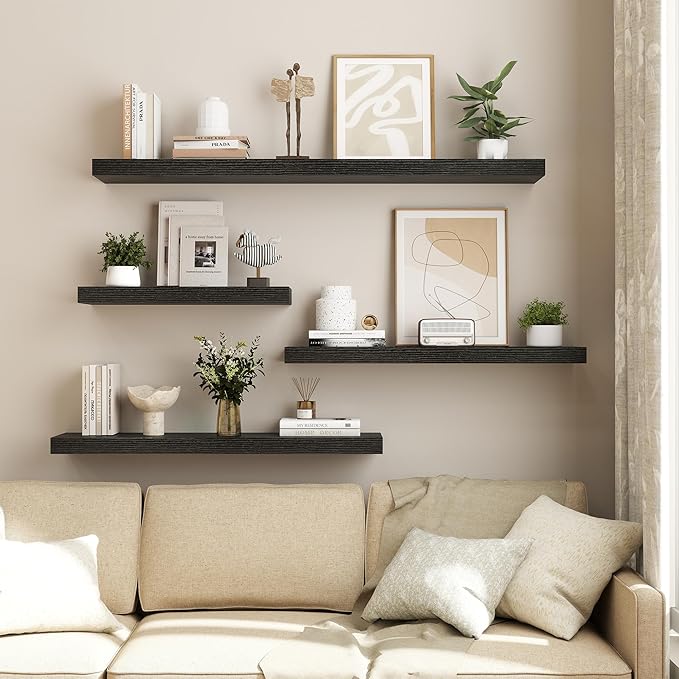 Dreamland 30 Inch Black Floating Shelves