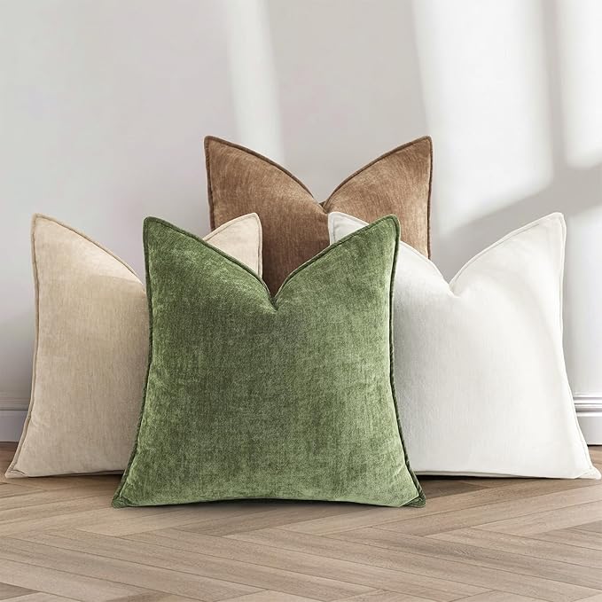 decorUhome Summer Couch Euro Sham Throw Pillow Covers 26x26 Set of 2,