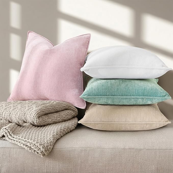 decorUhome Summer Couch Euro Sham Throw Pillow Covers 26x26 Set of 2,