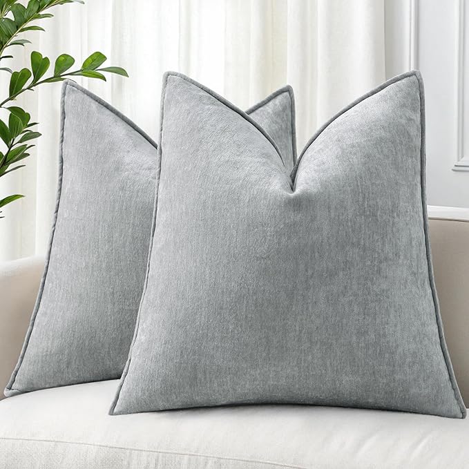 decorUhome Summer Couch Euro Sham Throw Pillow Covers 26x26 Set of 2,