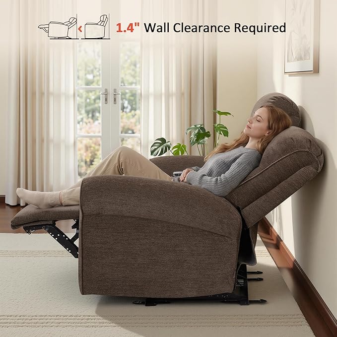 MCombo 78.3" Wall Hugger Power Loveseat Recliner Sofa