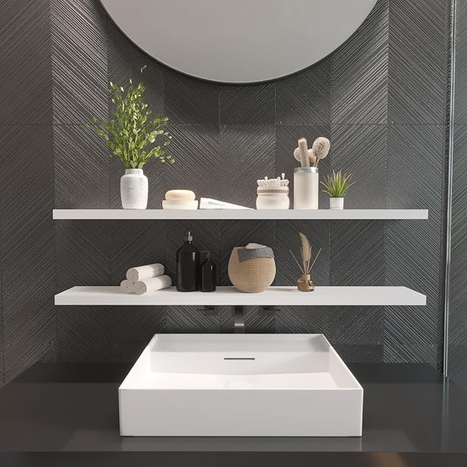 SAUMONIERES 48 Inch Floating Wall Shelves