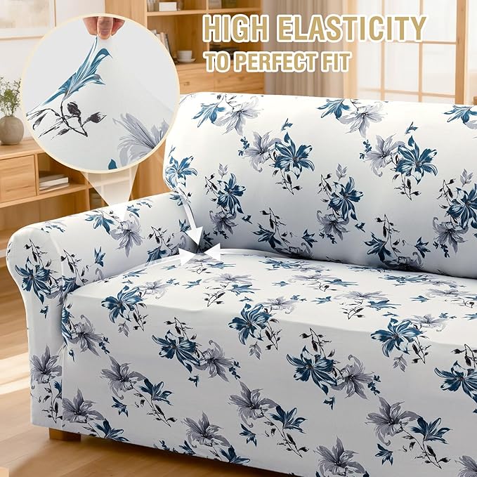 H.VERSAILTEX Floral Pattern Love Seat Covers