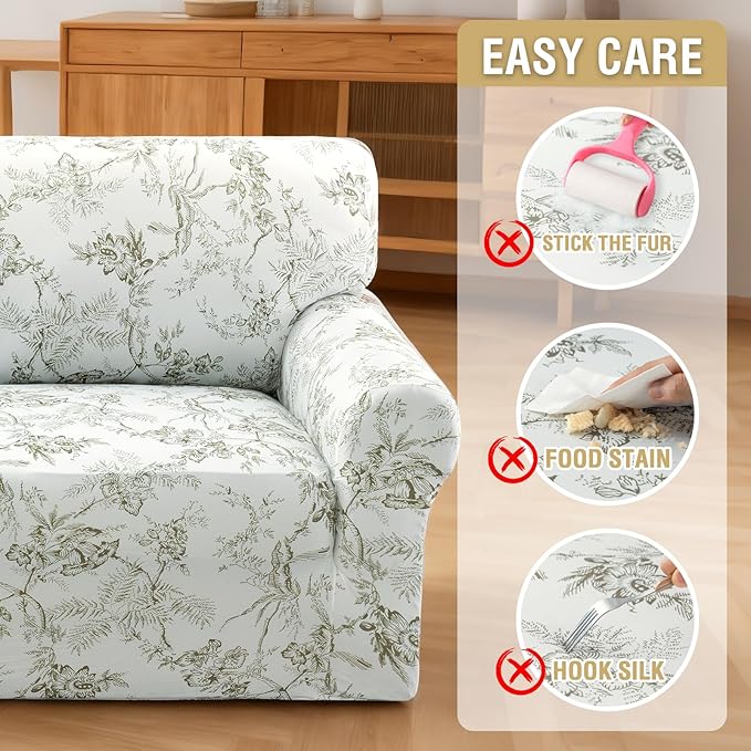 H.VERSAILTEX Printed Chair Slip Cover Floral Pattern Sofa Cover Soft