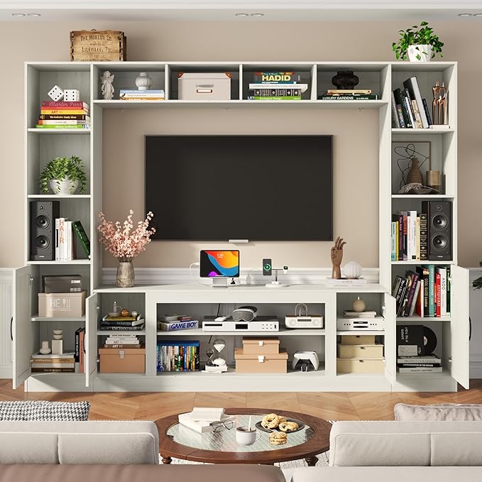 103" TV Stand for TVs up to 75", Wall Unit Multifunctional Entertainment Center