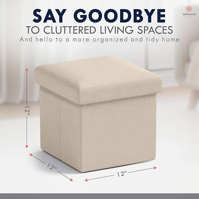 Ornavo Home Small Storage Ottoman,