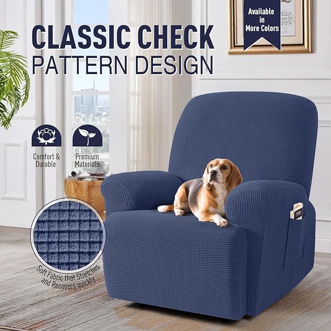 TAOCOCO Oversized Recliner Chair Covers, 1 Seater Streach Recliner Covers Soft