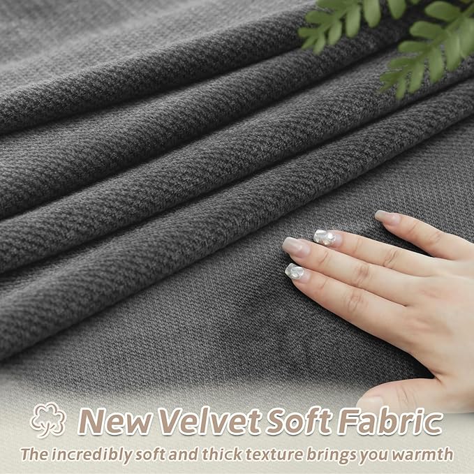 Arfntevss Sectional Recliner Couch Covers Velvet Washable Corner Sectional Sofa