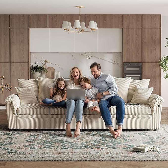 LINSY HOME Oversized Sectional Sleeper Sofa