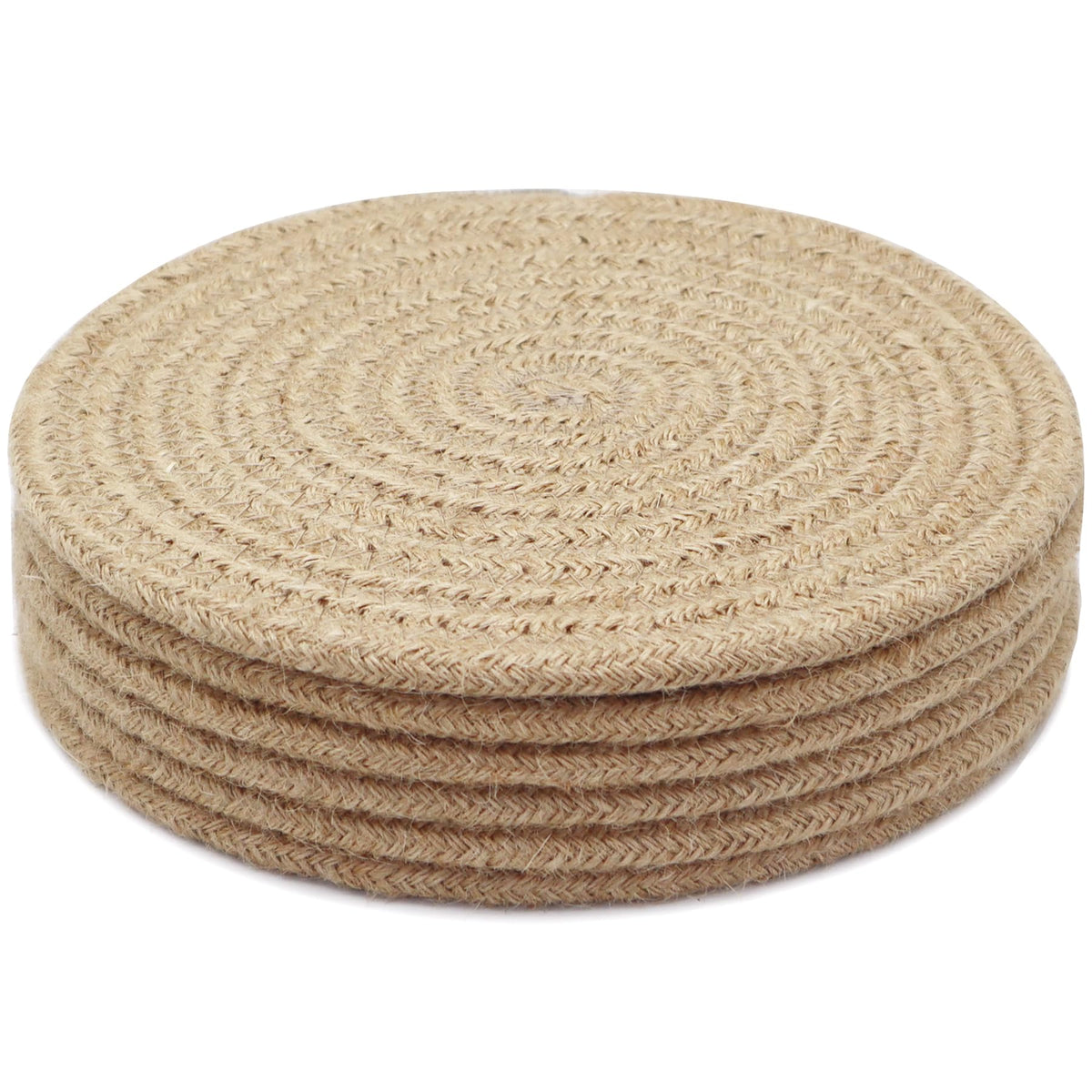 KITLAB 8 Inch Trivets for Hot Dishes, Hot Pots and Pans, Thick Heat Resistant Large Coaster for Kitchen, Hot Pads, Kitchen Essentials, Kitchen Decor for Table & Countertop, 6 Pcs