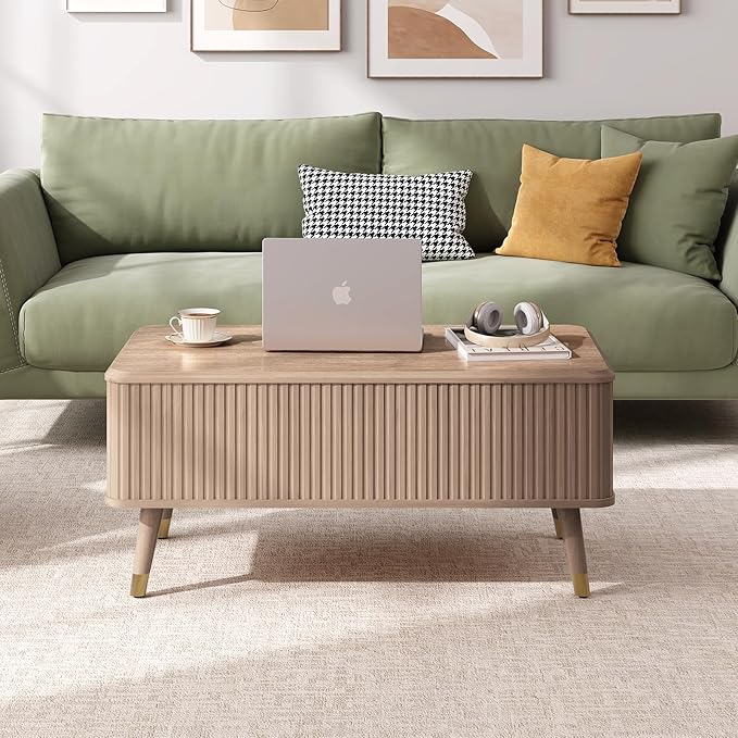 SULIVES Lift Top Coffee Table