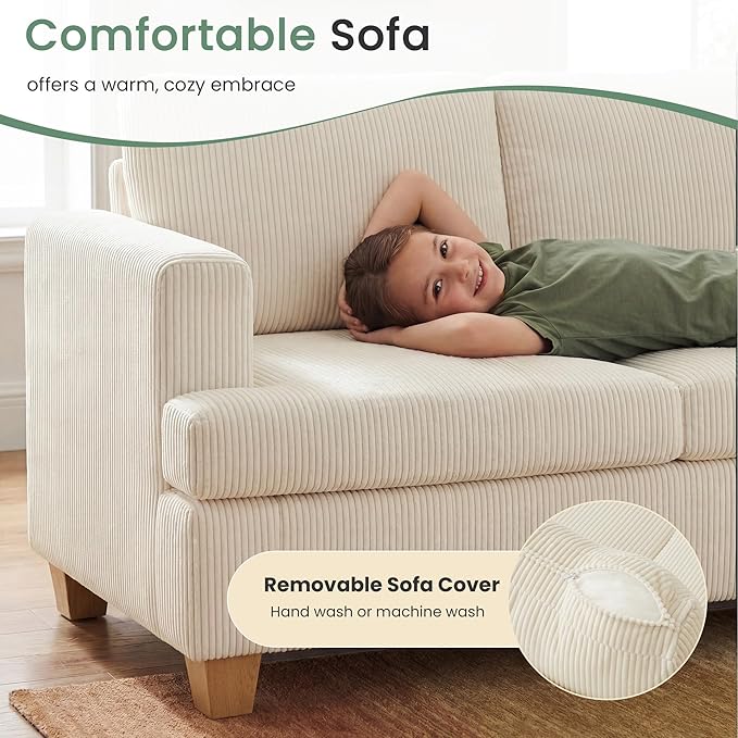 YOUDENOVA 2 Piece Set Comfy Sofa Couch, Loveseat Sofa * 2