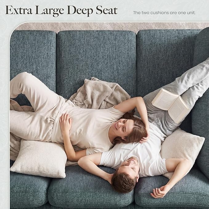 Belffin 111" Cloud Sectional Sleeper Sofa