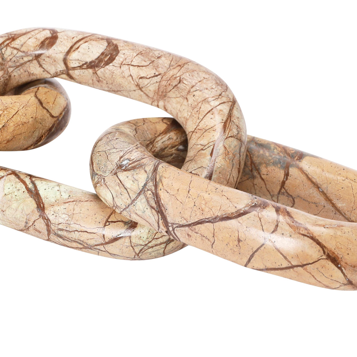 Bloomingville Decorative Marble Chain, Variegated Brown Tones