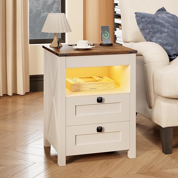 HWB LED Nightstand Set of 2