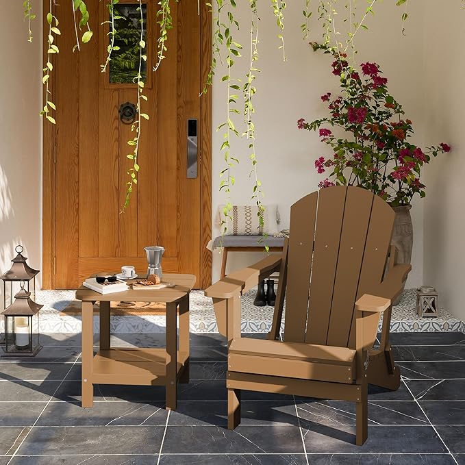 SERWALL Double Adirondack Side Table Rectangular End Table Set of 6