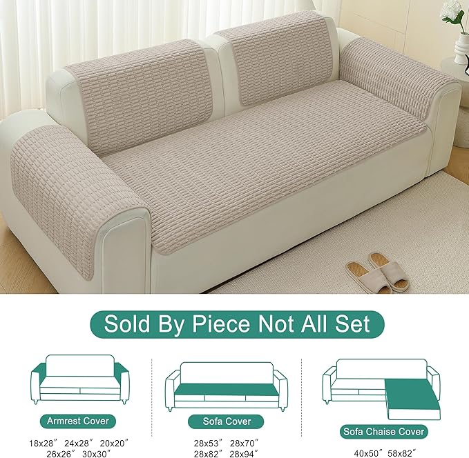 Foxdecor Couch Arm Covers Sofa Arm Covers, Arm Chair Covers Set of 2, Arm Rest