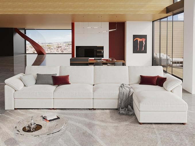 EASE MOOSE Extra Large Modular Sectional Sofa, Modern Oversized L Shape