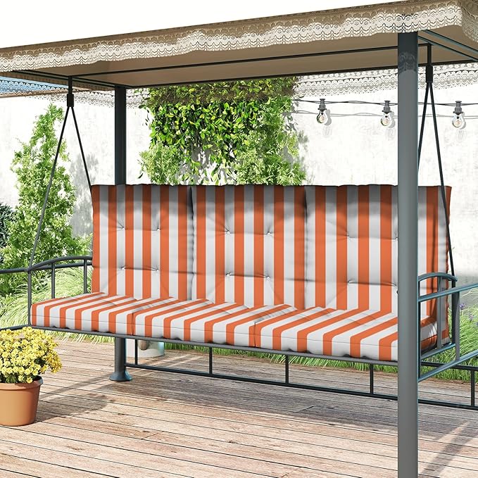 Outdoor Chair Cushion, High Back Soft Seat Pad, Indoor Outside Use,