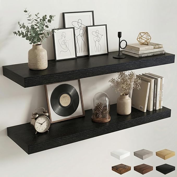 Dreamland 48 inch Floating Shelves, Rustic Wood Floating Wall Shelf