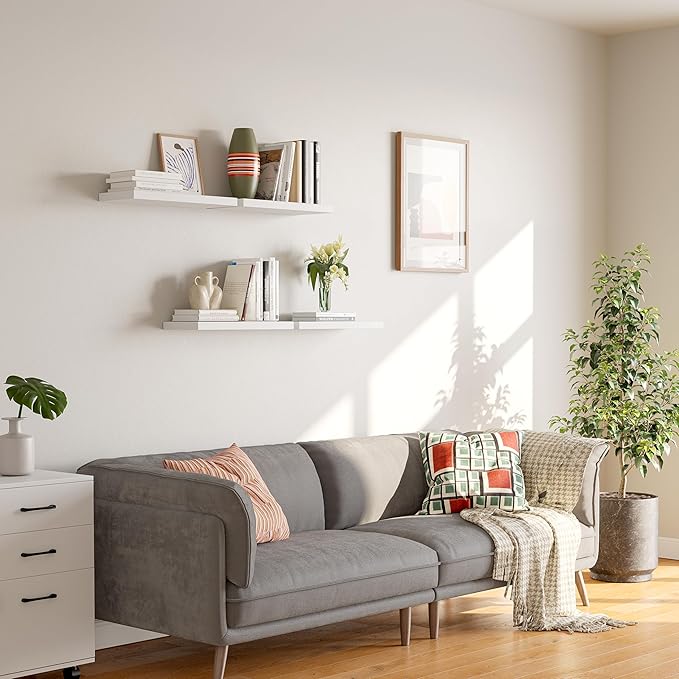 YUFLINX 16’’White Floating Shelves