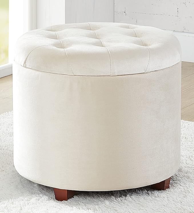 Ornavo Home Round Storage Ottoman